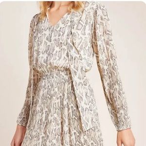 Anthropologie- Current Air Olivia Snake Print Dress